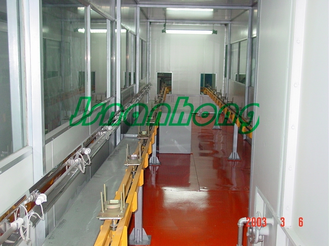 车灯无尘流平室